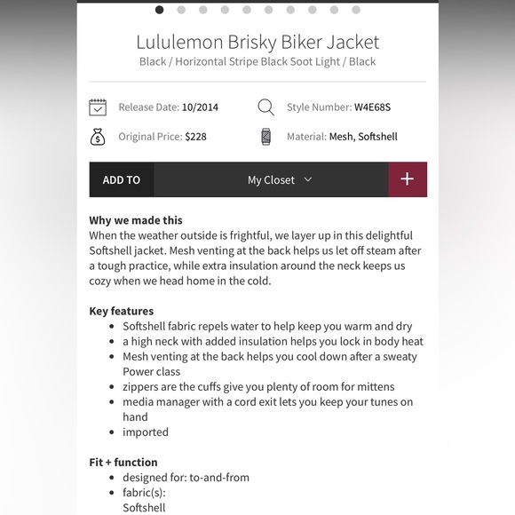 Lululemon Brisky Biker Jacket - Picture 10 of 10